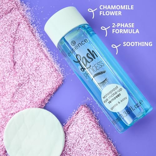 Essence Lash Princess Waterproof Eye Makeup Remover - Gentle 2-Phase Formula, Vegan & Cruelty Free, 3.3 Fl Oz - görsel 8