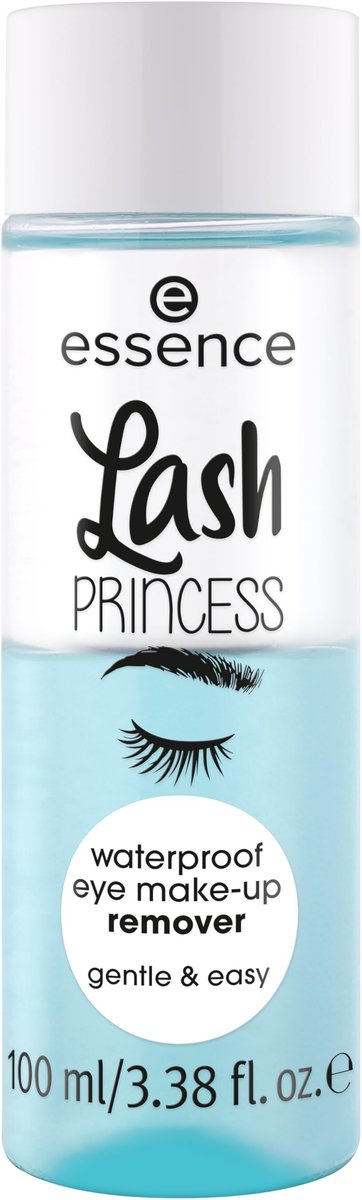 Essence Lash Princess Waterproof Eye Makeup Remover - Gentle 2-Phase Formula, Vegan & Cruelty Free, 3.3 Fl Oz
