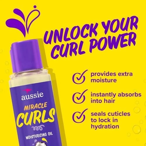 Aussie Miracle Curls Moisturizing Oil 3.2 Ounce (Pack of 3) – Hydrate & Define Curls Avelisse