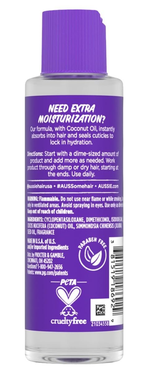 Aussie Miracle Curls Moisturizing Oil 3.2 Ounce (Pack of 3) – Hydrate & Define Curls Avelisse