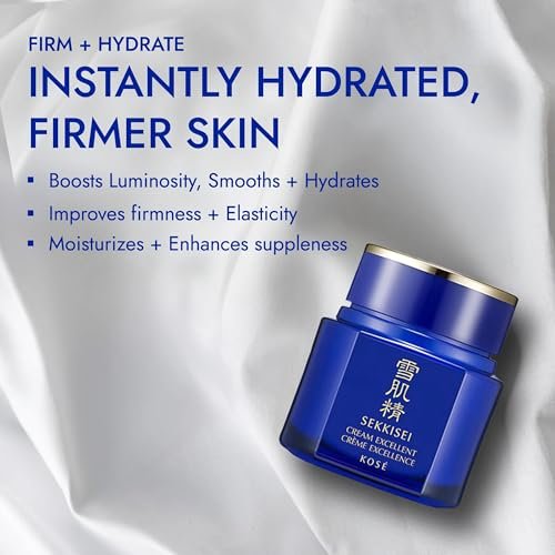 SEKKISEI Cream Excellent Facial Moisturizer – Anti-Aging Intensive Face Cream for Firming, Hydrating Treatment with Vitamin C, Ginseng & Cordyceps, 1.7 oz Avelisse