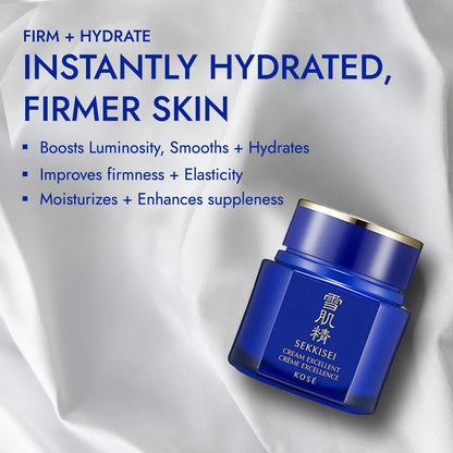 SEKKISEI Cream Excellent Facial Moisturizer – Anti-Aging Intensive Face Cream for Firming, Hydrating Treatment with Vitamin C, Ginseng & Cordyceps, 1.7 oz Avelisse