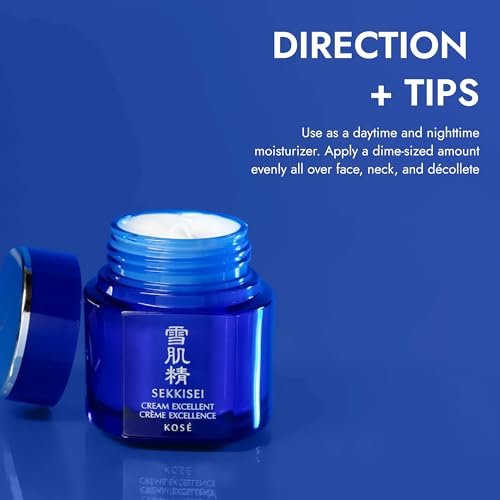 SEKKISEI Cream Excellent Facial Moisturizer – Anti-Aging Intensive Face Cream for Firming, Hydrating Treatment with Vitamin C, Ginseng & Cordyceps, 1.7 oz Avelisse