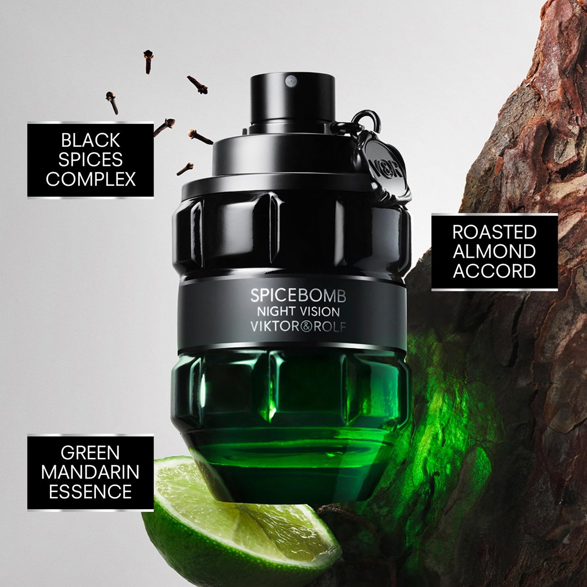 Viktor&Rolf Spicebomb Cologne Travel Size Set – Eau de Toilette & Nightvision EDT (0.2 Fl Oz Each) Avelisse
