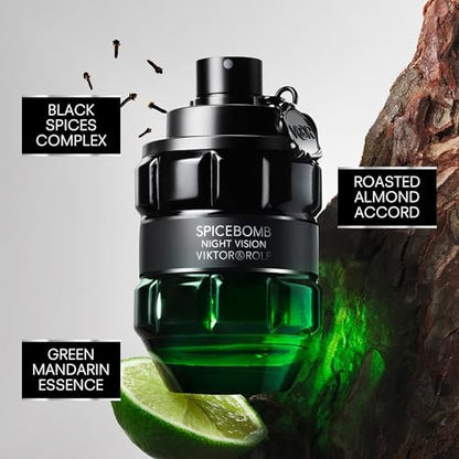 Viktor&Rolf Spicebomb Cologne Travel Size Set – Eau de Toilette & Nightvision EDT (0.2 Fl Oz Each) Avelisse