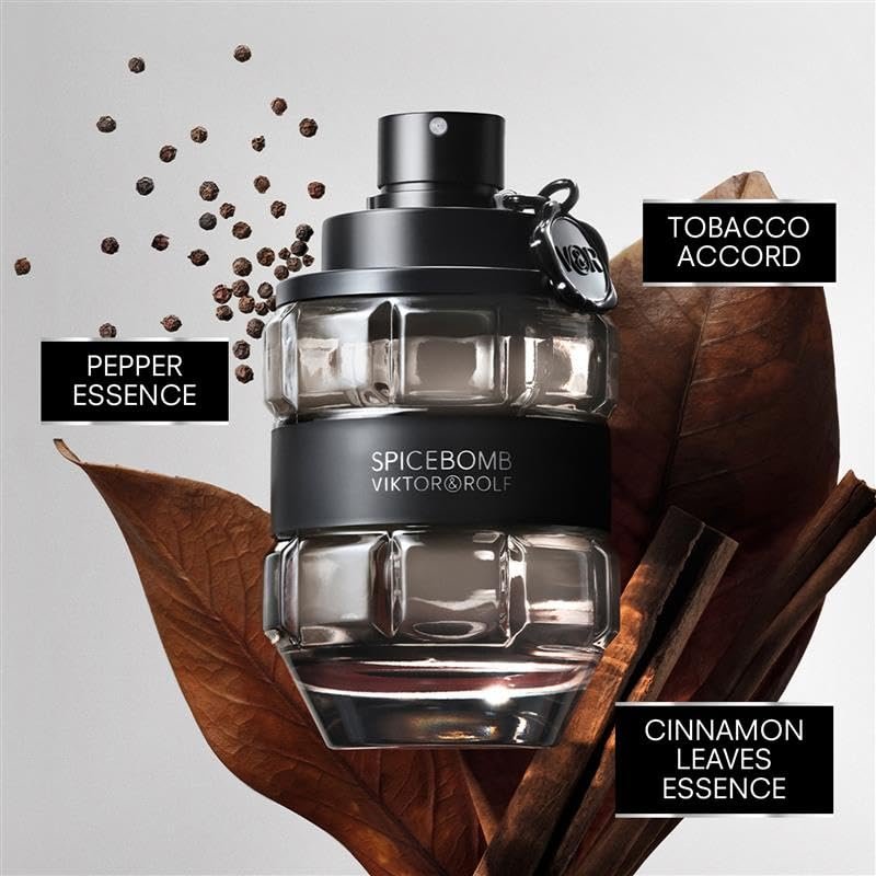 Viktor&Rolf Spicebomb Cologne Travel Size Set – Eau de Toilette & Nightvision EDT (0.2 Fl Oz Each) Avelisse