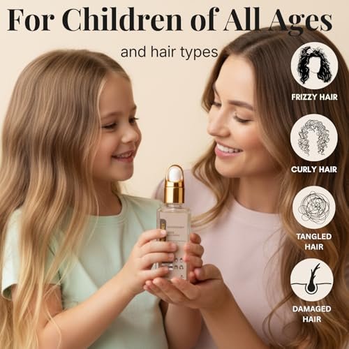 Revatology Kids & Baby Hair Serum Leave-In Conditioner - Lightweight Scalp Serum for Dry Scalp, Frizz Control & Healthy-Looking Hair Growth, 30 Botanicals, Chemical Free, Made in USA, 1 Fl Oz Avelisse