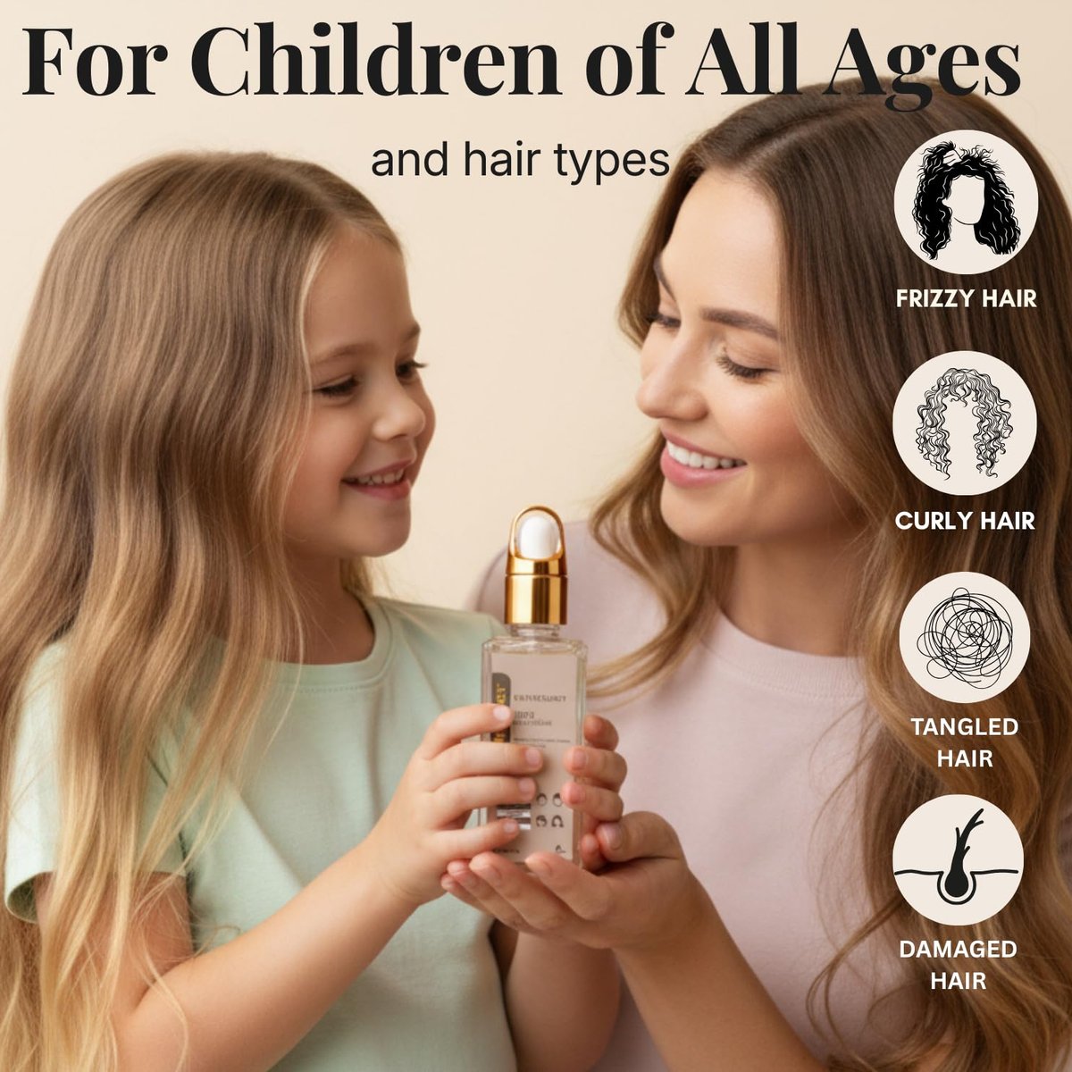 Revatology Kids & Baby Hair Serum Leave-In Conditioner - Lightweight Scalp Serum for Dry Scalp, Frizz Control & Healthy-Looking Hair Growth, 30 Botanicals, Chemical Free, Made in USA, 1 Fl Oz Avelisse