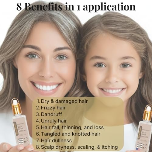 Revatology Kids & Baby Hair Serum Leave-In Conditioner - Lightweight Scalp Serum for Dry Scalp, Frizz Control & Healthy-Looking Hair Growth, 30 Botanicals, Chemical Free, Made in USA, 1 Fl Oz Avelisse