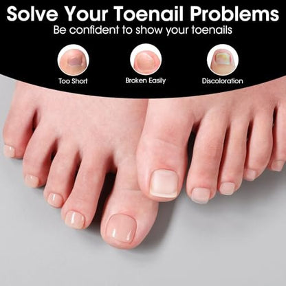 Gellen Press On Toenails 300PCS Short Square Toe Nail Tips Full Cover Matte Soft Gel Fake Toenails, 12 Sizes Clear Toe Nail Extensions with Easy Handle for Pedicure DIY Home Nail Salon Avelisse