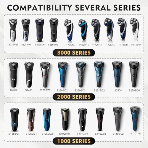 SH30 Replacement Heads for Philips Norelco Shaver Series 3000, 2000, 1000 & S1560 - Compatible with 3800, 3600, 2400 & More Avelisse