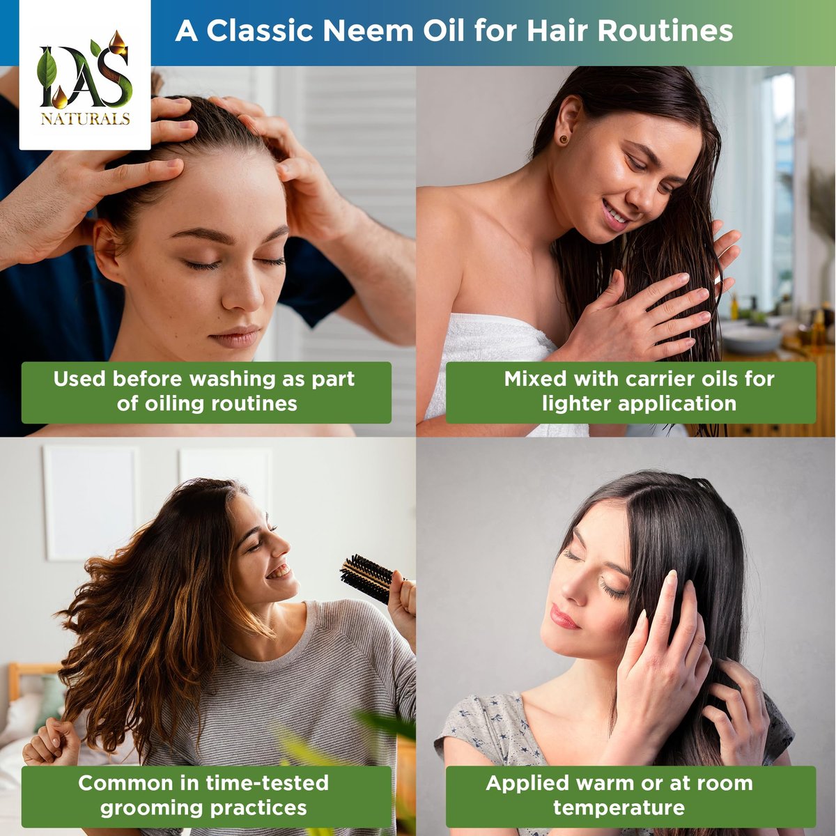 DAS NATURALS Pure Neem Oil for Plants, Hair Growth & Skin — 100% Cold-Pressed Unrefined Concentrate | Indoor, Outdoor Garden | Face, Scalp, Nails, Pets | 16 fl oz Avelisse