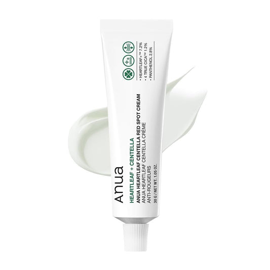 Anua Heartleaf Centella Red Spot Cream - Face Moisturizer for Skin Relief with Niacinamide & Panthenol, Korean Skincare for Sensitive Skin, Non-Comedogenic, 1.01 oz