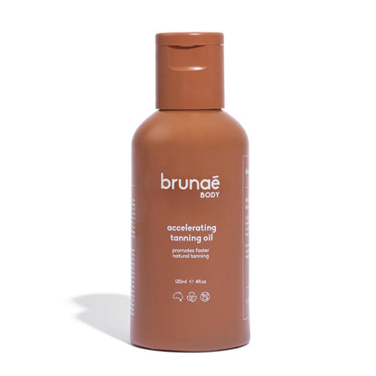 BRUNAE BODY® Dark Tanning Oil – Accelerating Formula for Darker, Faster Tan – Tan Enhancer with Buriti & Jojoba – 100% Vegan & Australian Made Avelisse