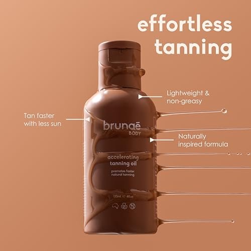BRUNAE BODY® Dark Tanning Oil – Accelerating Formula for Darker, Faster Tan – Tan Enhancer with Buriti & Jojoba – 100% Vegan & Australian Made Avelisse