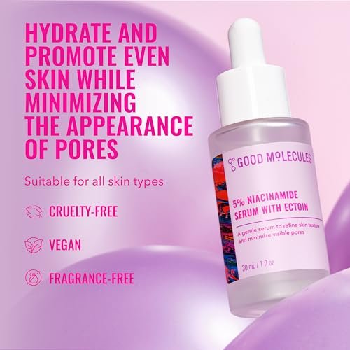 Good Molecules 5% Niacinamide Serum with Ectoin - Ultra Hydrating Pore Minimizer for Face - görsel 4