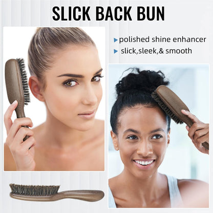 BESTOOL Boar Bristle Hair Brush for Women, Men & Kids – Smoothing, Detangling, Shine & Texture – Also Great as Beard Brush Avelisse