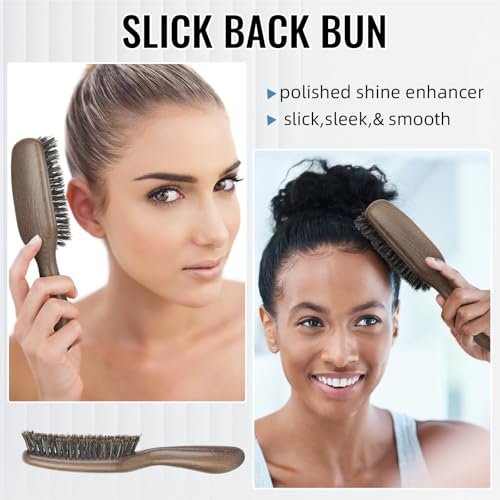 BESTOOL Boar Bristle Hair Brush for Women, Men & Kids – Smoothing, Detangling, Shine & Texture – Also Great as Beard Brush Avelisse