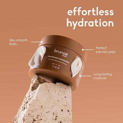BRUNAE BODY® Maximum Tanning Moisturizer - Pre-Tan Preparation Lotion for Darker & Faster Tan - Hydrating Body Lotion with Jojoba, Avocado & Tamanu Oil - Vegan & Aussie Made Avelisse