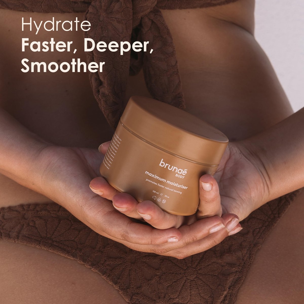 BRUNAE BODY® Maximum Tanning Moisturizer - Pre-Tan Preparation Lotion for Darker & Faster Tan - Hydrating Body Lotion with Jojoba, Avocado & Tamanu Oil - Vegan & Aussie Made Avelisse