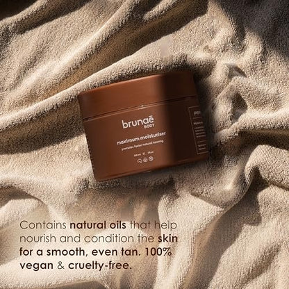 BRUNAE BODY® Maximum Tanning Moisturizer - Pre-Tan Preparation Lotion for Darker & Faster Tan - Hydrating Body Lotion with Jojoba, Avocado & Tamanu Oil - Vegan & Aussie Made Avelisse