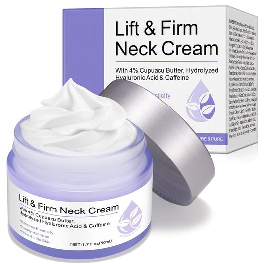 Anti-Aging Neck Cream for Tightening and Firming – WHLH & WELL-BEING Neck Cream for Wrinkles and Sagging Skin, 1.7 Fl Oz