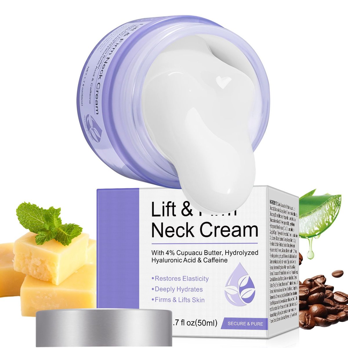 Anti-Aging Neck Cream for Tightening and Firming – WHLH & WELL-BEING Neck Cream for Wrinkles and Sagging Skin, 1.7 Fl Oz - görsel 5
