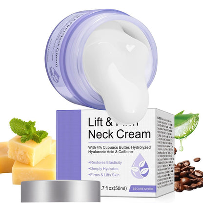 Anti-Aging Neck Cream for Tightening and Firming – WHLH & WELL-BEING Neck Cream for Wrinkles and Sagging Skin, 1.7 Fl Oz