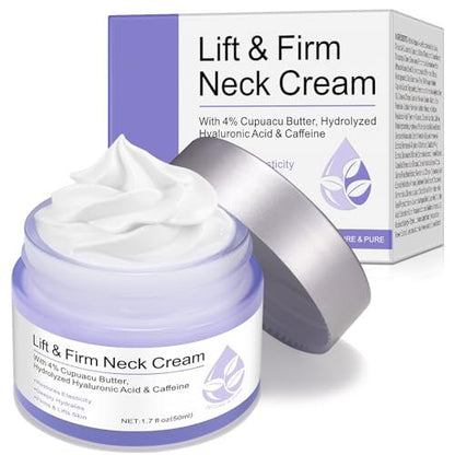 Anti-Aging Neck Cream for Tightening and Firming – WHLH & WELL-BEING Neck Cream for Wrinkles and Sagging Skin, 1.7 Fl Oz