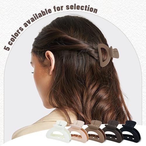 Dizila 15-Piece Neutral Color Matte Plastic Hair Claws – Strong Hold Hair Clips & Barrettes for Women, Girls & Teens - görsel 8