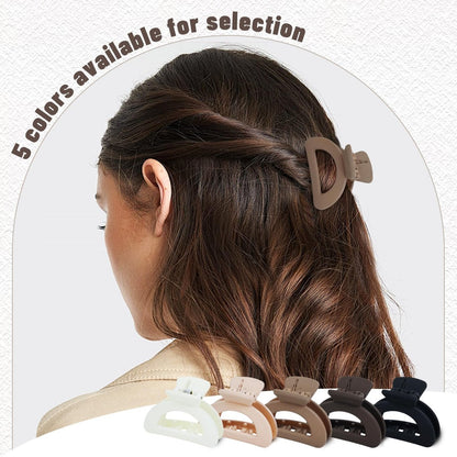 Dizila 15-Piece Neutral Color Matte Plastic Hair Claws – Strong Hold Hair Clips & Barrettes for Women, Girls & Teens