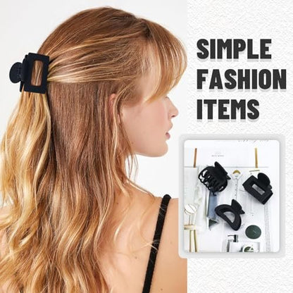 Dizila 15-Piece Neutral Color Matte Plastic Hair Claws – Strong Hold Hair Clips & Barrettes for Women, Girls & Teens