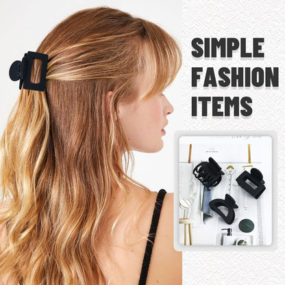 Dizila 15-Piece Neutral Color Matte Plastic Hair Claws – Strong Hold Hair Clips & Barrettes for Women, Girls & Teens