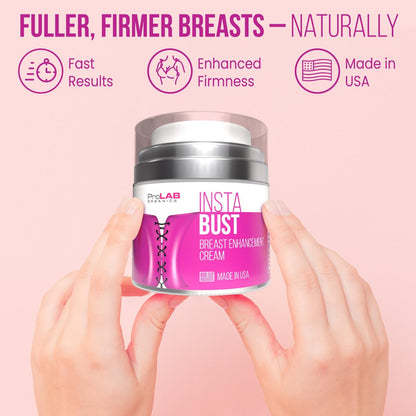 ProLab Organics InstaBust Breast Enhancement Cream – Natural Bust Firming & Lifting Formula for Fuller, Rounder Breasts Avelisse