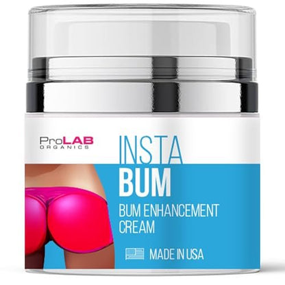 ProLab Organics InstaBum Butt Enhancement Cream – Brazilian Booty Growth Cream for a Bigger, Rounder, Perkier Bum with Voluplus, Maca, Wild Yam, and Gotu Kola – 1.7 Fl Oz Avelisse