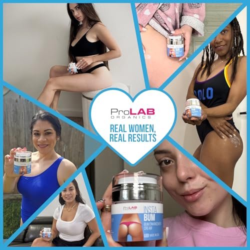ProLab Organics InstaBum Butt Enhancement Cream – Brazilian Booty Growth Cream for a Bigger, Rounder, Perkier Bum with Voluplus, Maca, Wild Yam, and Gotu Kola – 1.7 Fl Oz Avelisse