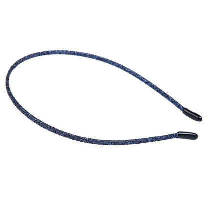 WOVOWOVO 4mm Thin Headbands for Women - 6 Pack Plastic Skinny Headbands, Shiny Sparkly Hair Accessories for Girls Teens