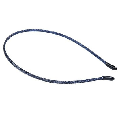 WOVOWOVO 4mm Thin Headbands for Women - 6 Pack Plastic Skinny Headbands, Shiny Sparkly Hair Accessories for Girls Teens