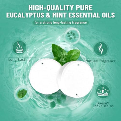 Shower Steamers Aromatherapy Basket Set for Mom – 8-Pack Eucalyptus & Mint Essential Oil Shower Bombs for Relaxation & Self Care