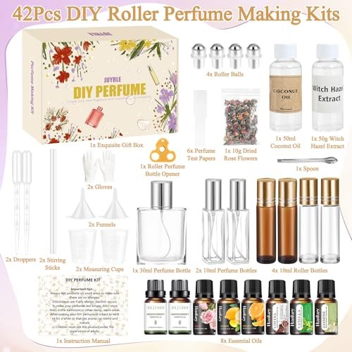 DIY Perfume Making Kit for Women – Create Your Own Signature Scent with Essential Oils & Roller Bottles Avelisse