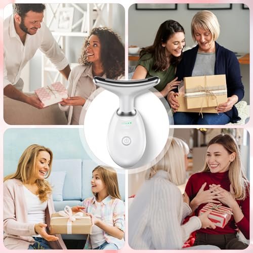 Neck Facial Massager by GroTawel – Lightweight Face & Neck Massager for Skin Care, Multifunctional Vibration Tool for Home Use Avelisse