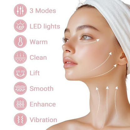 Neck Facial Massager by GroTawel – Lightweight Face & Neck Massager for Skin Care, Multifunctional Vibration Tool for Home Use Avelisse