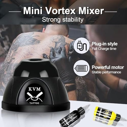 Mini Vortex Mixer for Tattoo Ink, Pigment, Nail Polish, and Adhesives – Powerful Swirl Shake Mixer Avelisse
