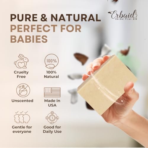 Oatmeal & Honey Goat Milk Soap Bar – Unscented Natural Face & Body Wash for Eczema, Psoriasis, Dry, Itchy, Sensitive Skin – Handcrafted in USA (5 oz, 2-Pack) - görsel 8