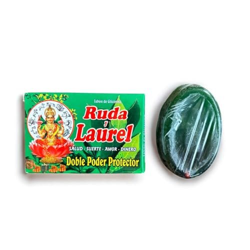 Rue Soap Bar Infused with Bayleaf - Spiritual Bath Soap for Wealth, Good Luck, Love, Money & Happiness - görsel 2