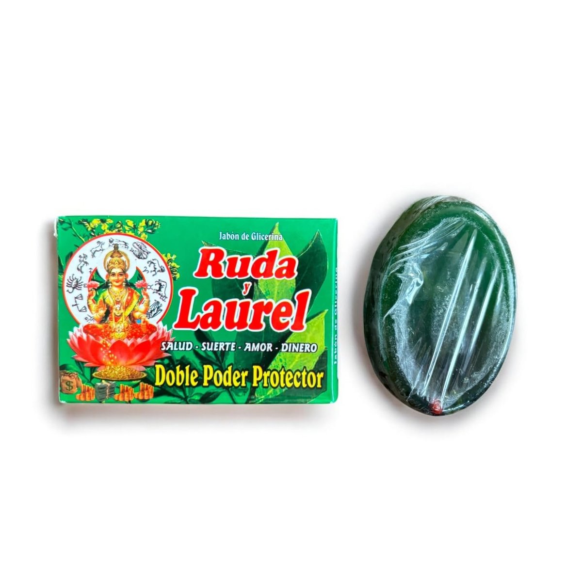 Rue Soap Bar Infused with Bayleaf - Spiritual Bath Soap for Wealth, Good Luck, Love, Money & Happiness - görsel 1