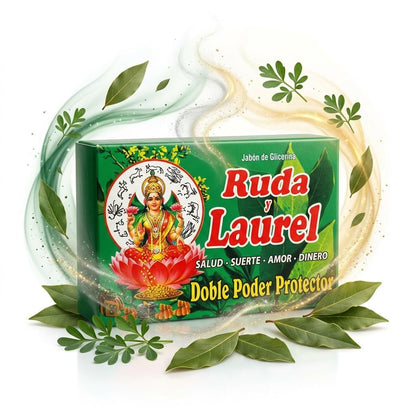 Rue Soap Bar Infused with Bayleaf - Spiritual Bath Soap for Wealth, Good Luck, Love, Money & Happiness