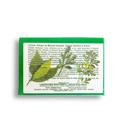 Rue Soap Bar Infused with Bayleaf - Spiritual Bath Soap for Wealth, Good Luck, Love, Money & Happiness