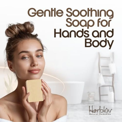 Natural Oatmeal & Honey Goat Milk Soap Bar – Unscented Face & Body Wash for Eczema, Psoriasis, Dry, Itchy, Sensitive Skin – Handcrafted in USA