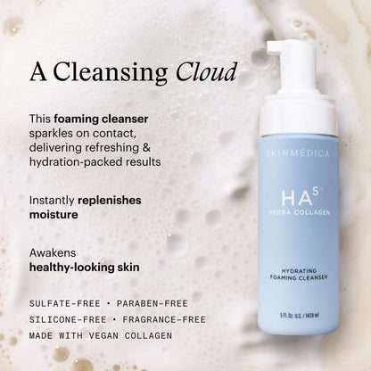 SkinMedica HA5 Hydra Collagen Hydrating Foaming Cleanser with Vegan Collagen, 5 Fl Oz Avelisse
